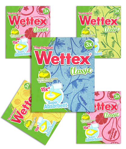 Wettex Original Swedish dishcloth 15-pack, five 3-pack bundles, made in Sweden