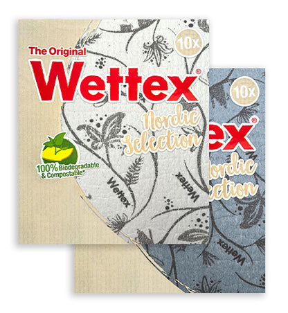 Wettex Nordic Selection Swedish dishcloth 20-pack, Nordic-patterned reusable cloths made in Sweden