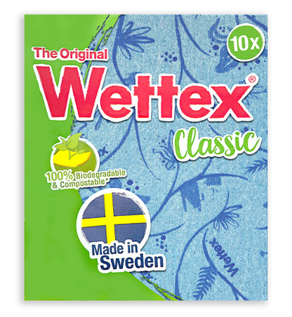 Wettex the original Swedish dishcloth 10-pack, reusable biodegradable cloths made in Sweden